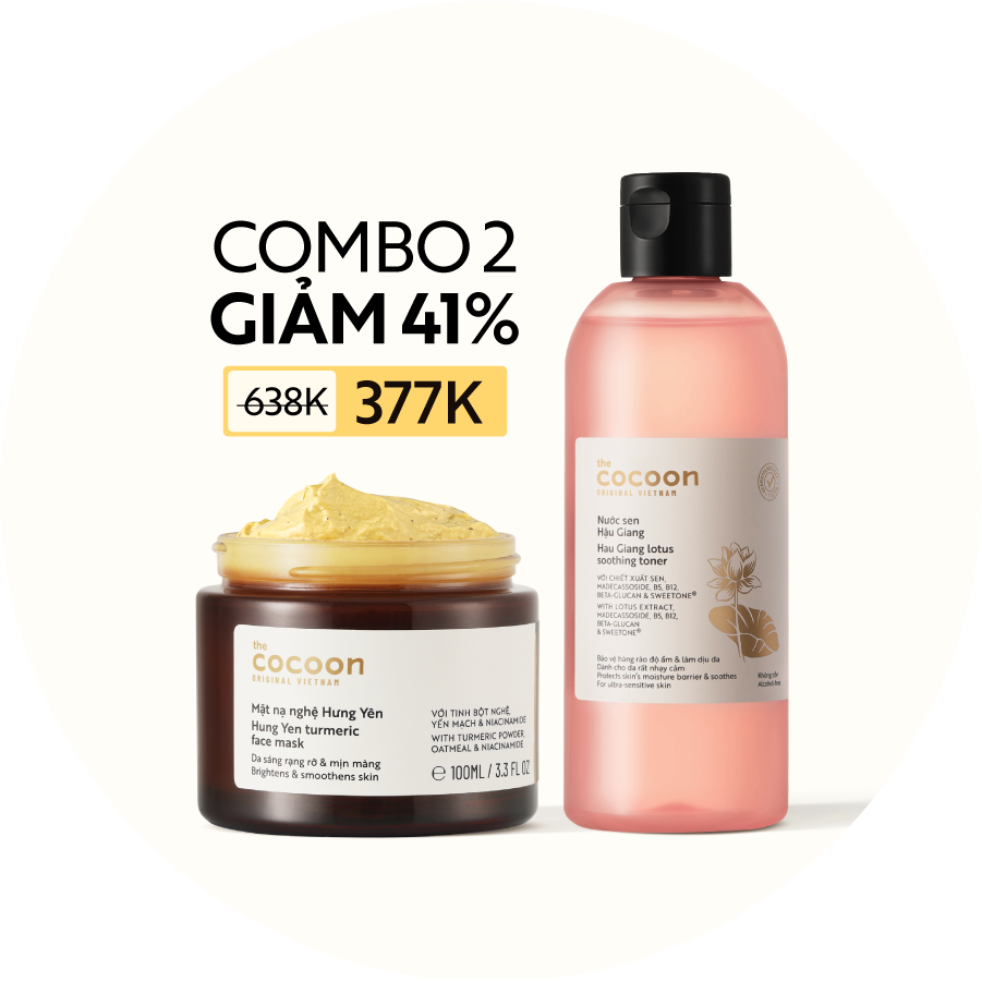 COMBO 1 Mặt nạ nghệ Hưng Yên 100ml + 1 Nước Sen Hậu Giang 310ml