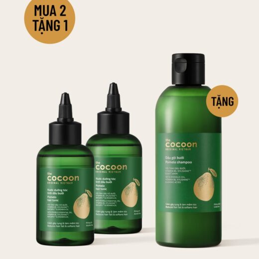 2 Nước dưỡng tóc tinh dầu bưởi 140ml tặng Dầu gội bưởi 310ml
