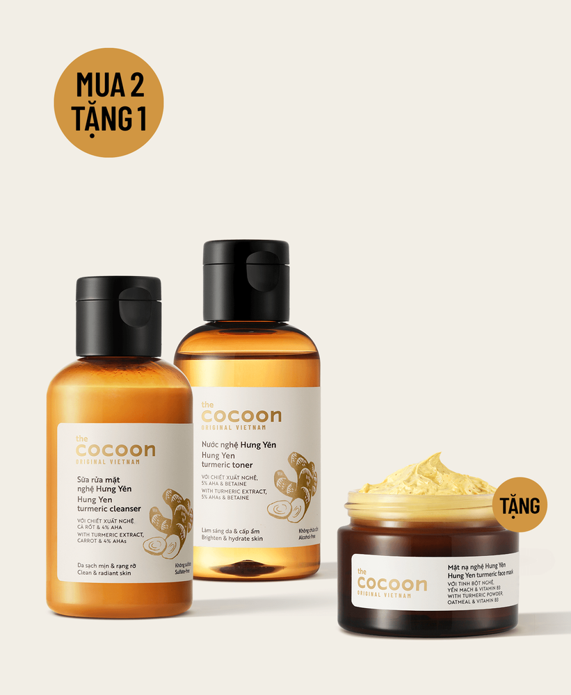 Combo sáng da từ nghệ Hưng Yên - Tặng mặt nạ nghệ Hưng Yên 30ml