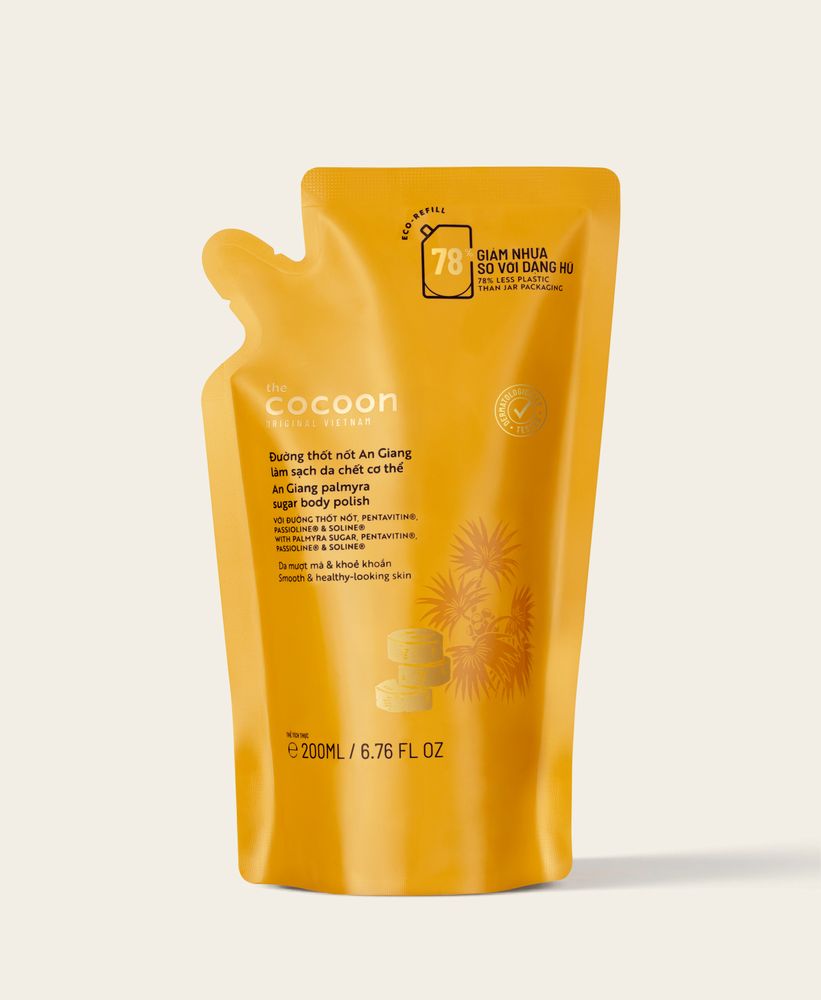 Túi Refill Đường Thốt Nốt An Giang Làm Sạch Da Chết Cơ Thể 200ML