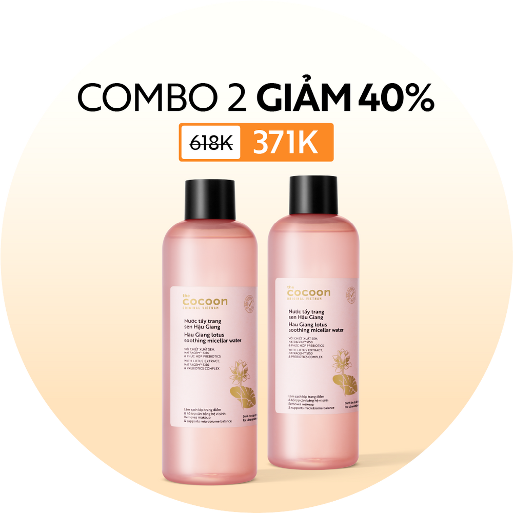 Combo 2 Nước tẩy trang sen Hậu Giang 500ml