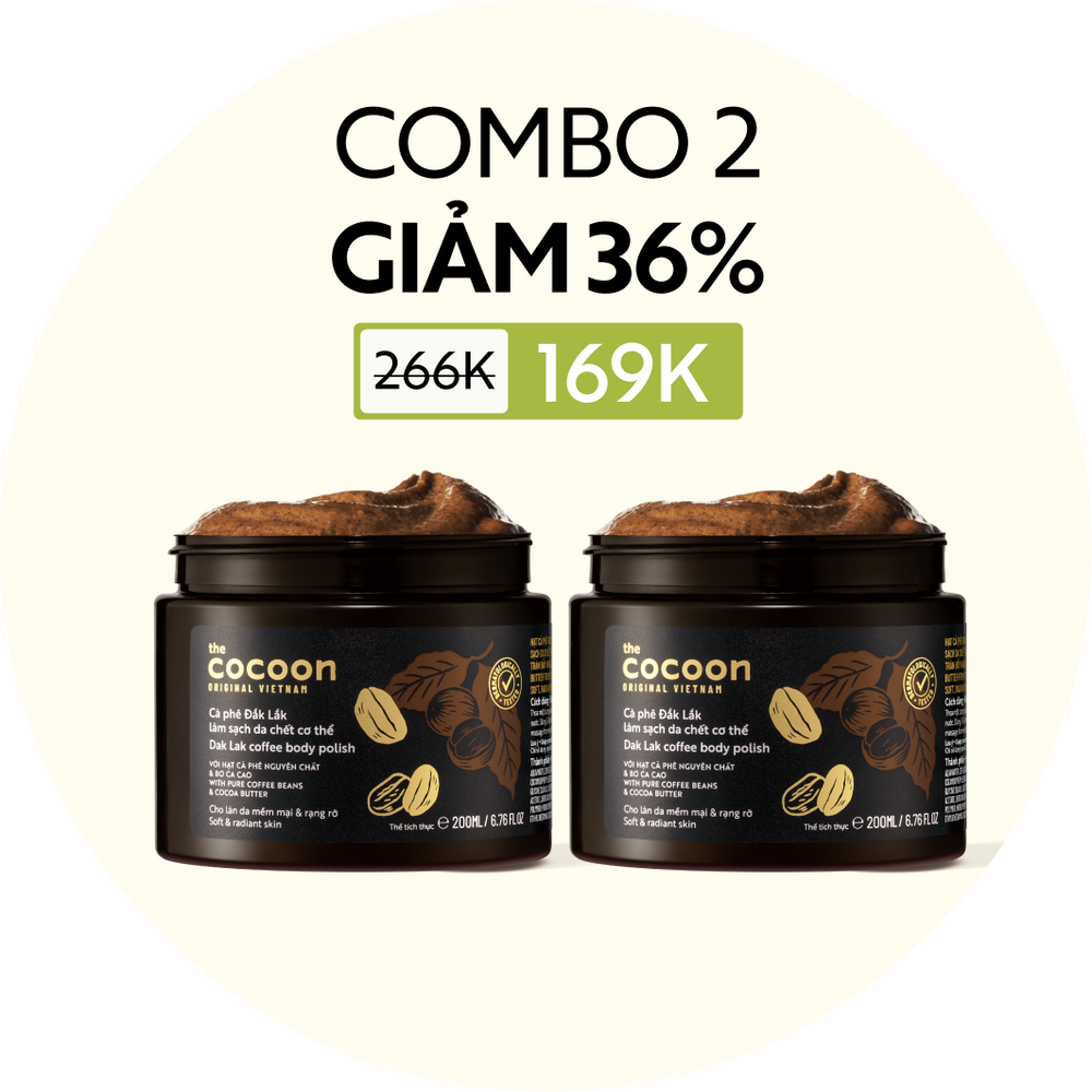 Combo 2 Hủ Cà Phê Đắk Lắk Làm Sạch Da Chết Cơ Thể 200ML