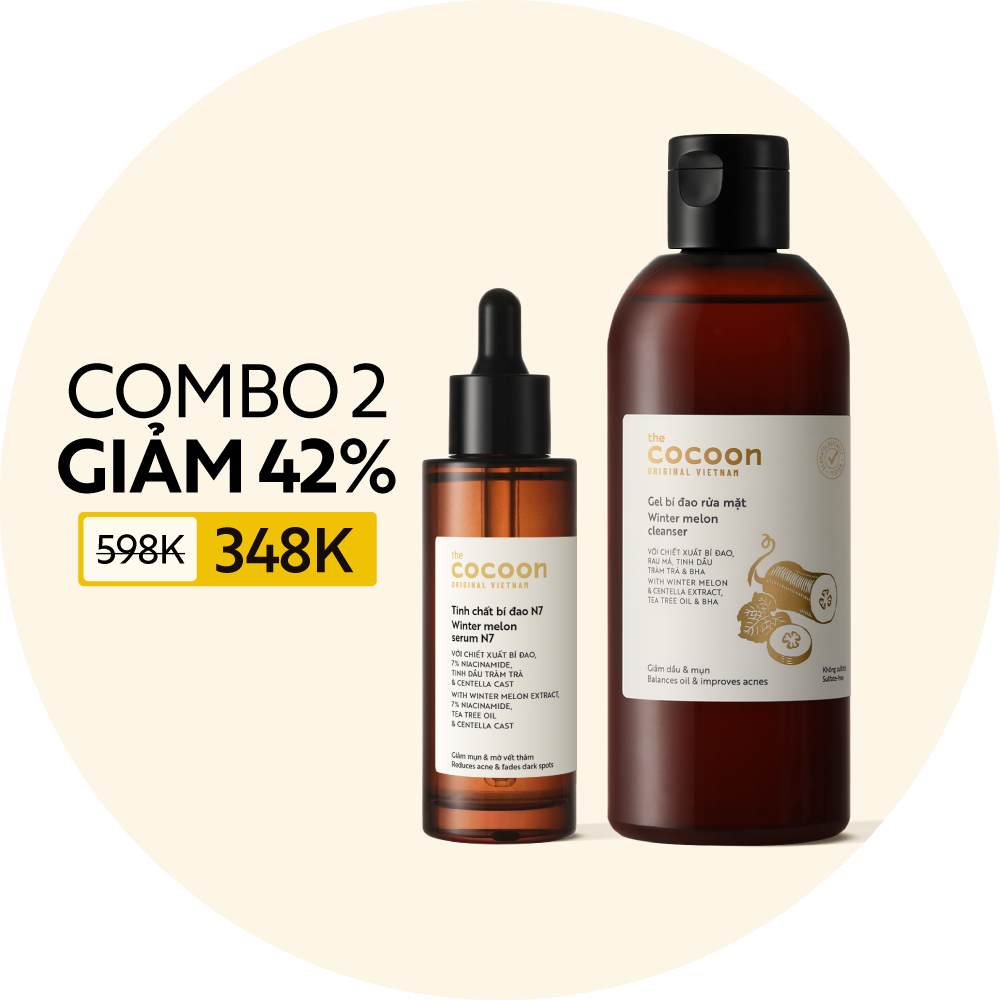 Combo 1 Tinh chất bí đao N7 70ml + 1 Gel rửa mặt bí đao 310ml